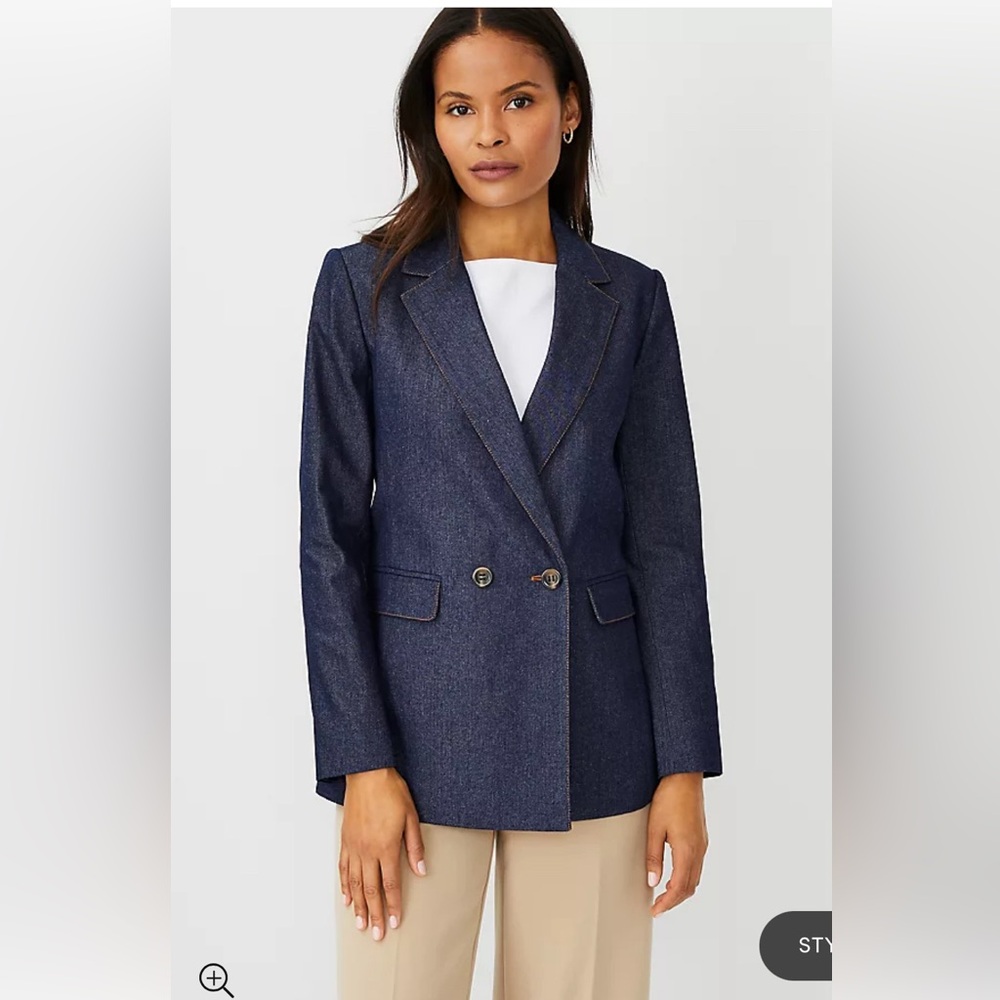 Ann Taylor The Long Double Breasted Blazer, 8